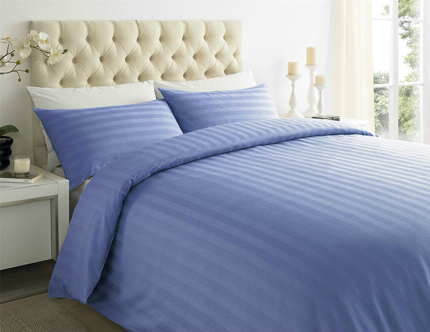 100% Egyptian Cotton Premium Striped Duvet Set