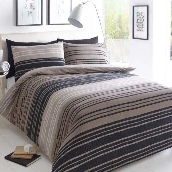 Brown Striped Duvet