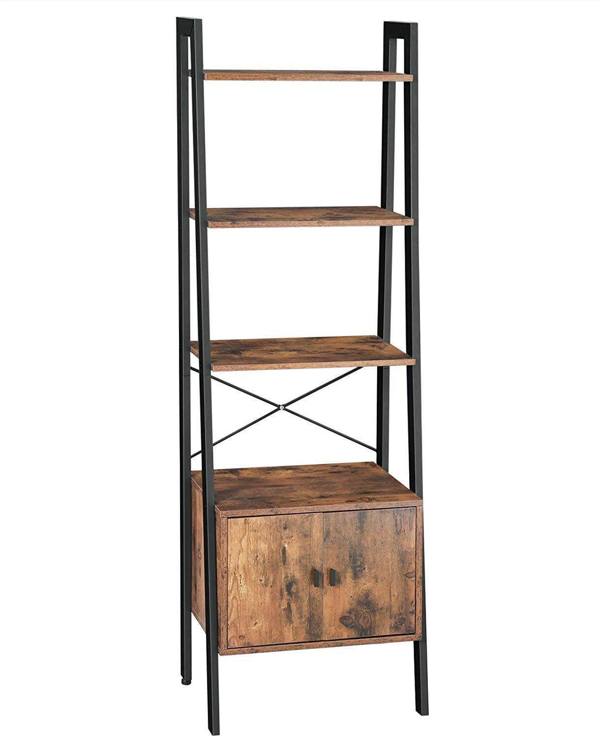 Rustic Ladder Shelf & Cupboard