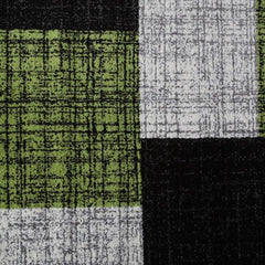 Modern Green Chequered Rug