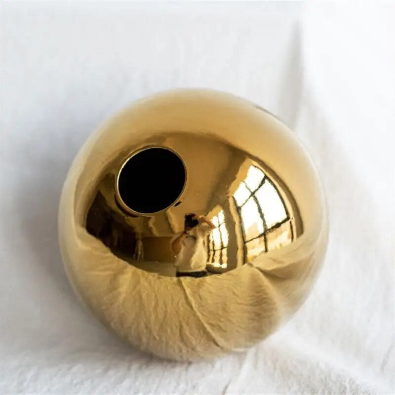 Golden Sphere Vase