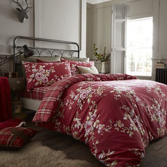 Flower Checked Duvet Set