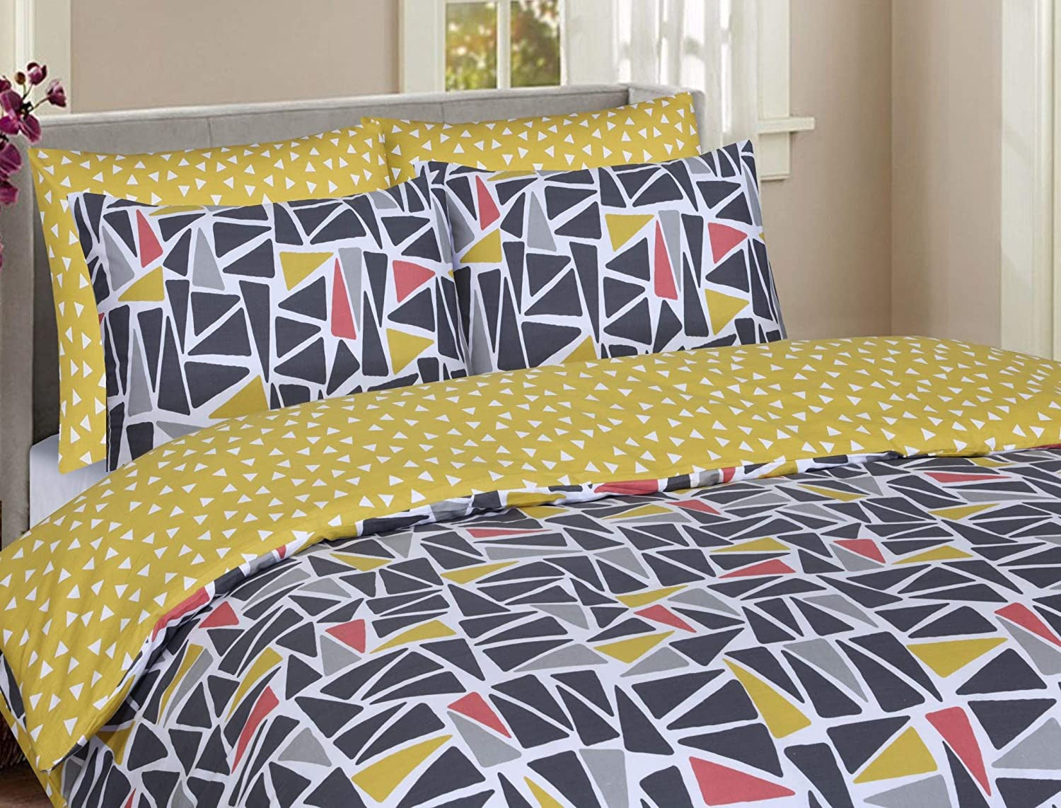 100% Cotton Geo Print Duvet Set