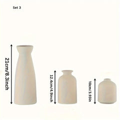 Set of 3 Ceramic Oslo Vases