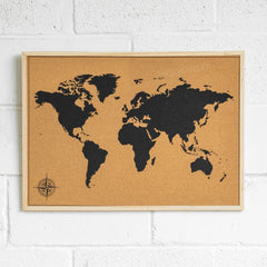 Large Cork World Map