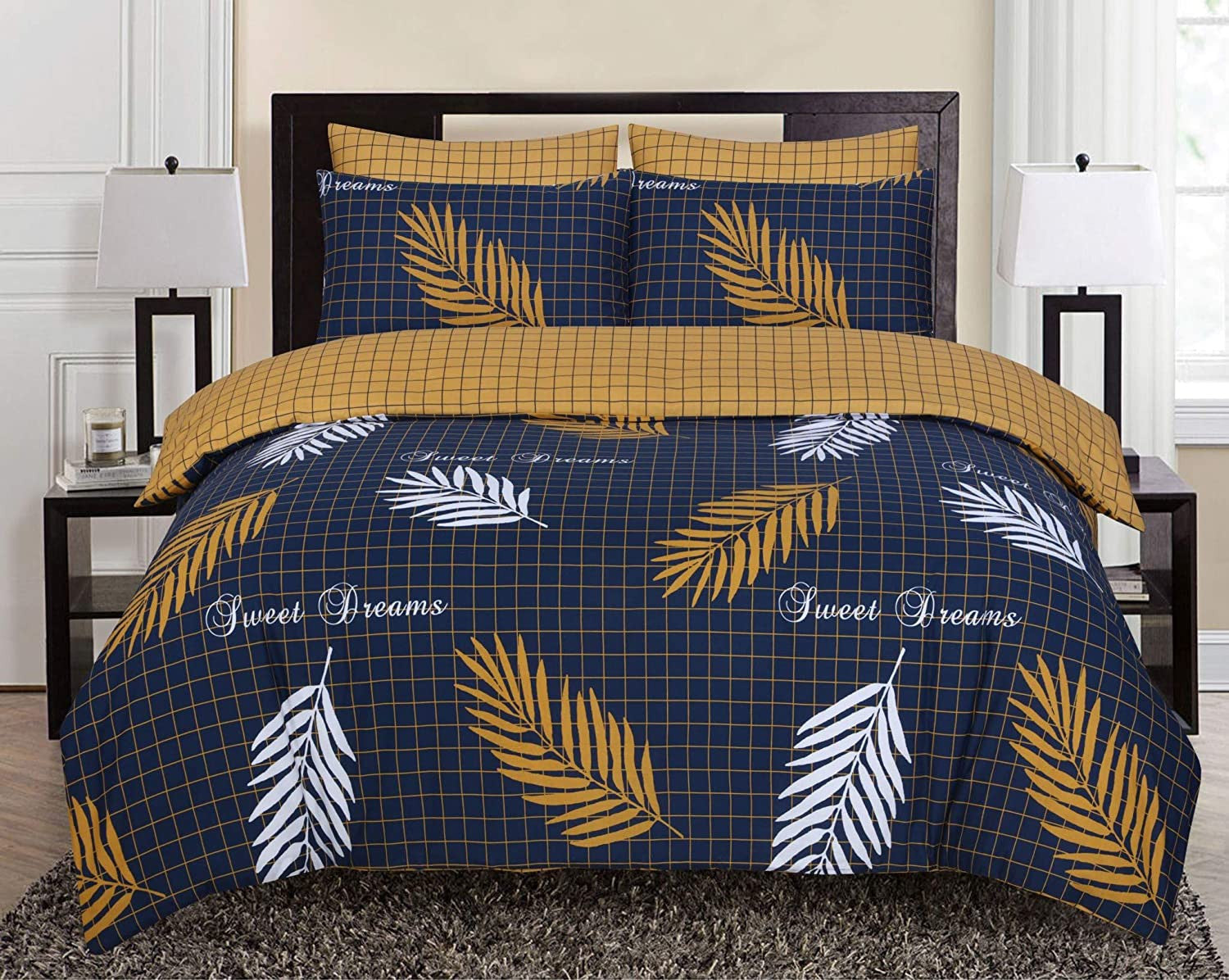 100% Cotton Feather Reversible Duvet Set