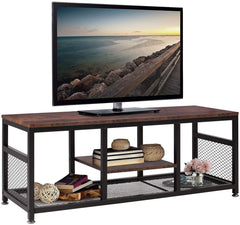 Rustic Brown Industrial TV Stand