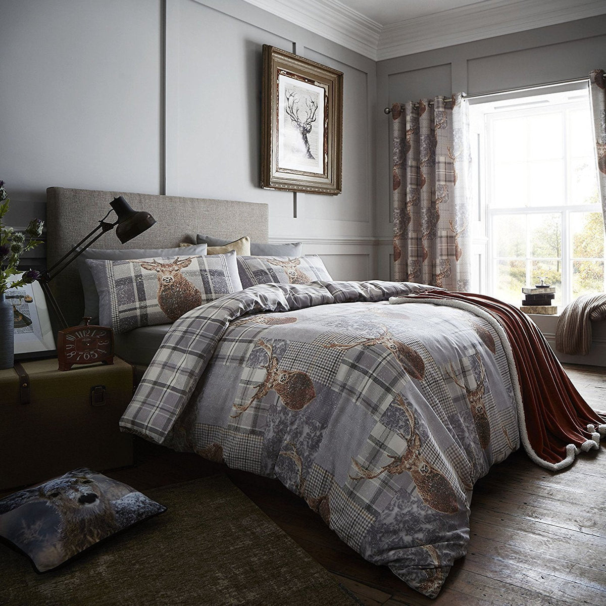 Tartan Stag Duvet Set