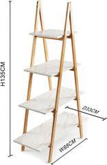 4 Tier Marcey Bamboo Ladder Shelving Unit