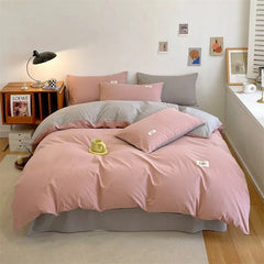 Pink Reversible Duvet Set