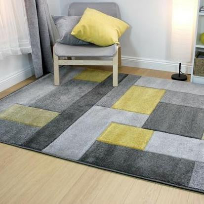 Grey & Green Tetris Thick Rug