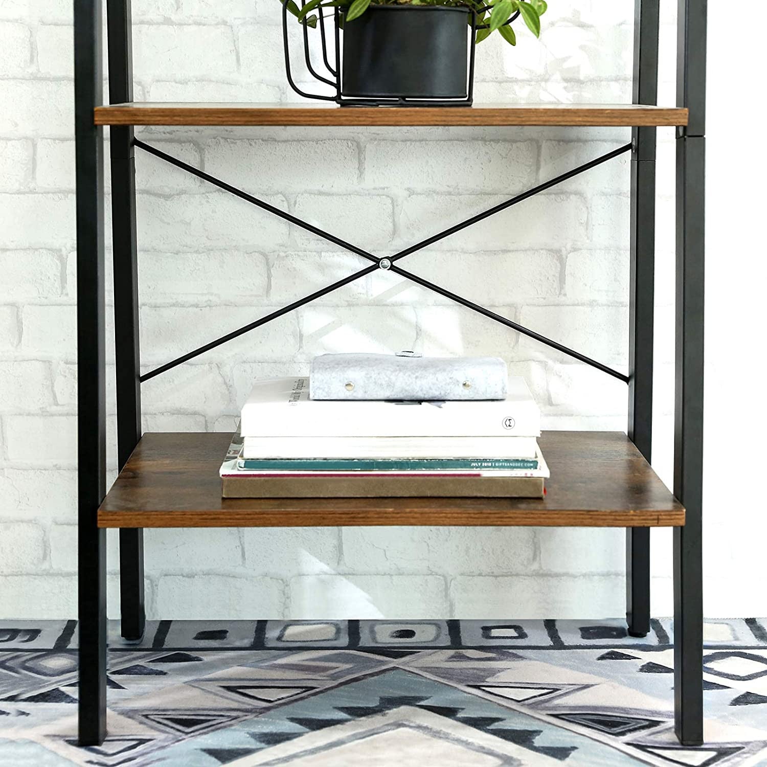 Rustic 4-Tier Ladder Shelves