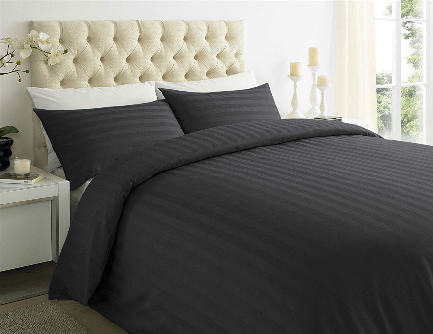 100% Egyptian Cotton Premium Striped Duvet Set