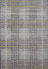 Grey & Yellow Check Rug