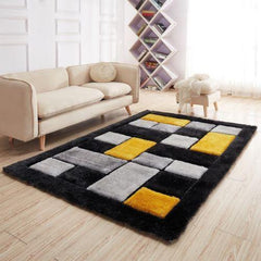 3D Shaggy Coloured Square Rug