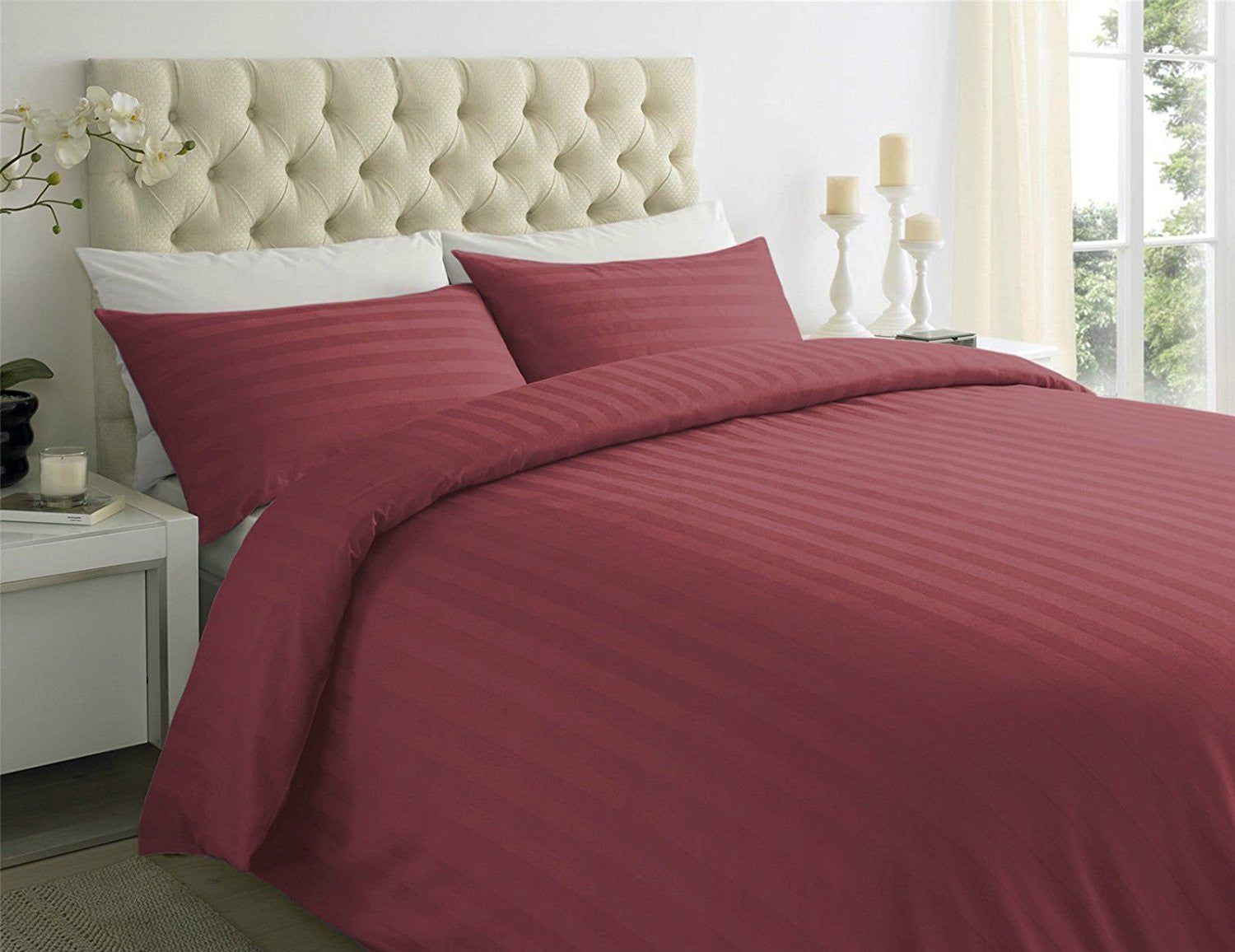 100% Egyptian Cotton Premium Striped Duvet Set