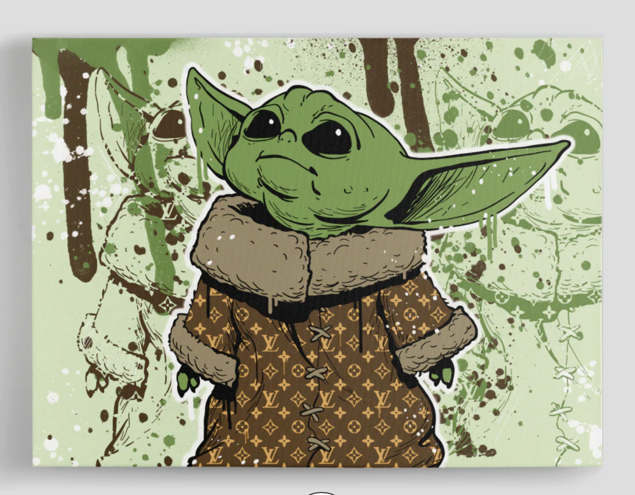 Trendy Yoda Canvas