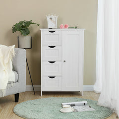 White 4 Drawer Bathroom Cabinet