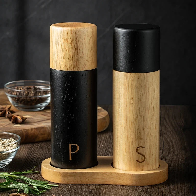 Wooden Salt & Pepper Grinder Set