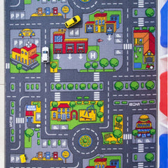 Children Play Village Road Rug