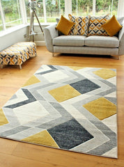 Geometric Waving Arrow Rug