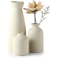 Set of 3 Ceramic Oslo Vases