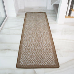 Brown Geo Runner Rug