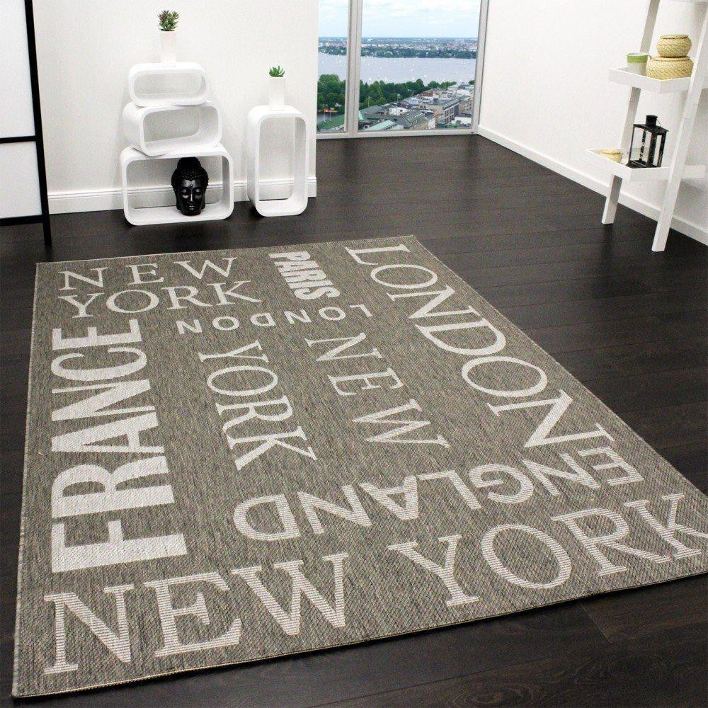 New York, Paris & London Patterned City Rug