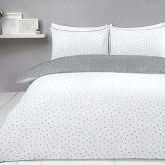 Polka Dot Grey Duvet Set