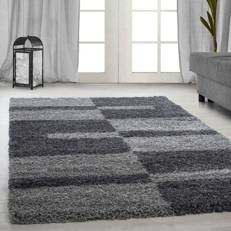 Geometric Patterned Shaggy Rug