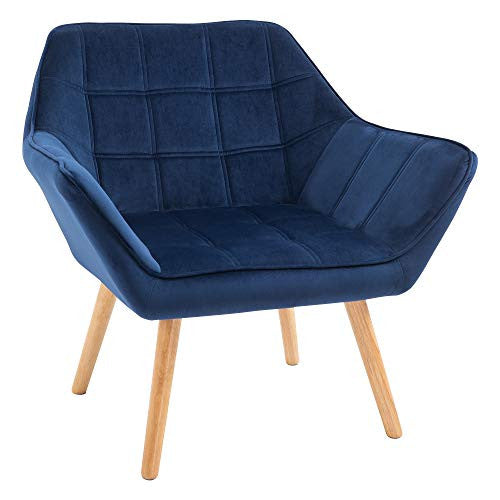 Blue Velvet Accent Chair