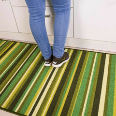 Green Striped Rug