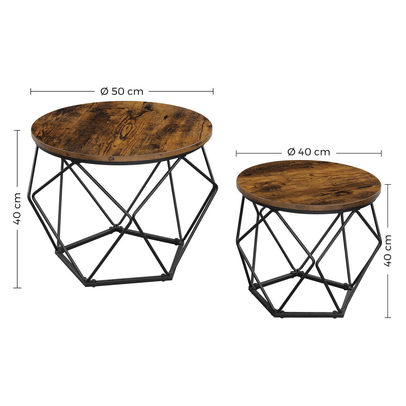 Rustic Geometric Nest Tables