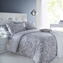 Grey Droplet Duvet Set