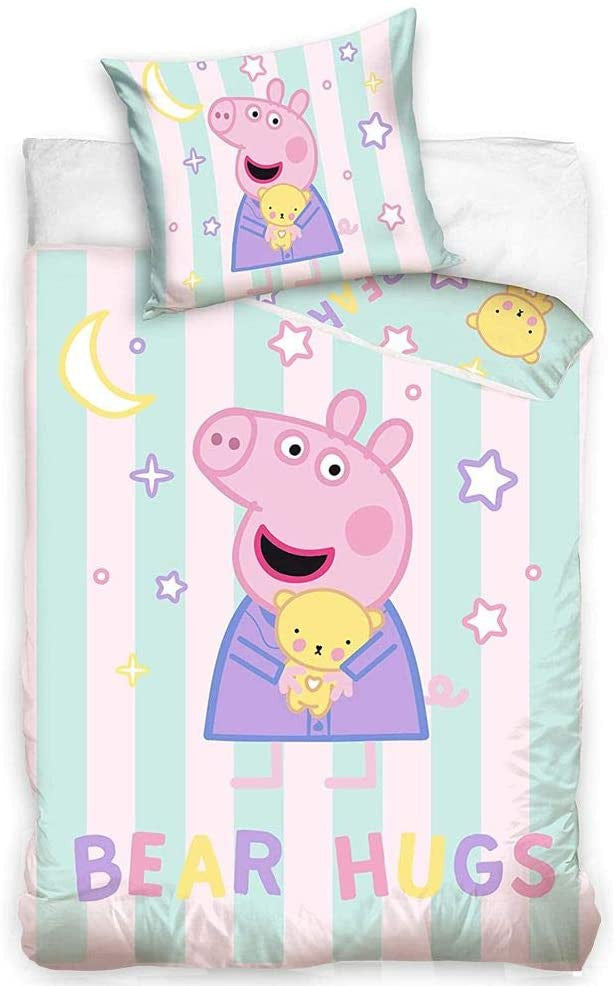 100% Cotton Peppa Pig Cot Set